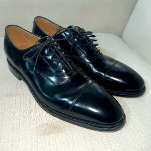 Johnston Murphy Dress Shoes Mens Sz 13B/2A Melton Black Cap Toe Oxfords 22-02981